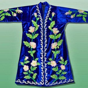Uzbekistan Handmade Embroidered Robe Chapan Boho
